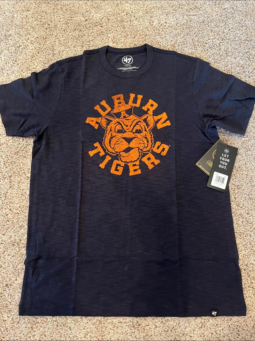 47 Navy and Orange Auburn Tigers Graphic Tee